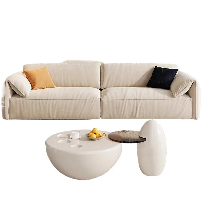 Простые диваны для гостиной кресла отдыха диван маленькой квартиры кремовый