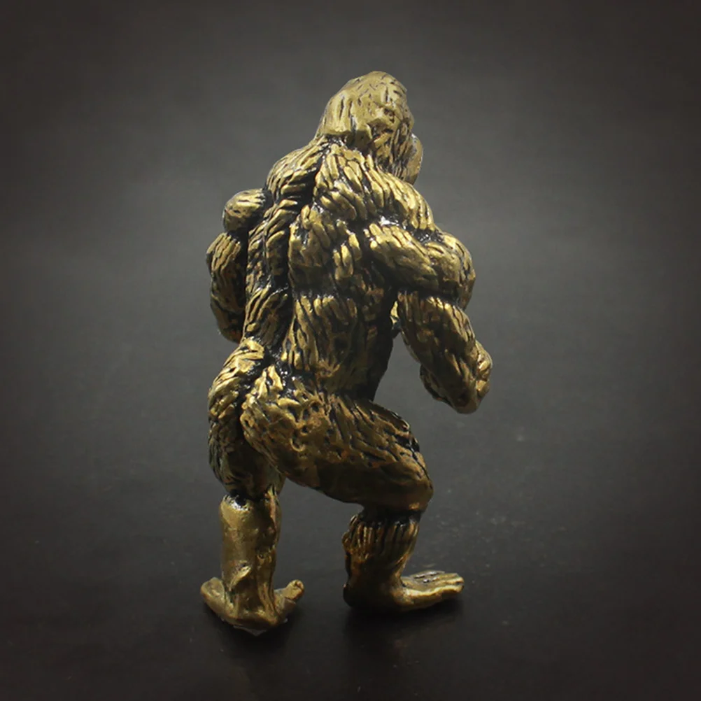 

Exquisite Gorilla Decor Miniature Adornment Copper Indoor Tabletop Statue Figurine Brass