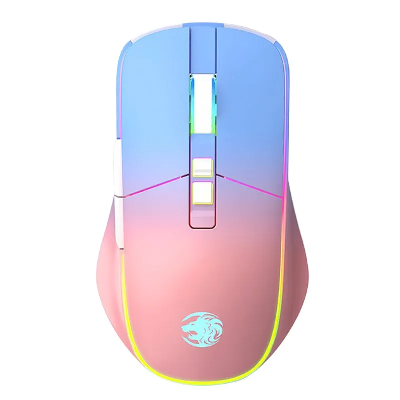 Luxmoc G308 Перезаряжаемая беспроводная Bluetooth-мышь 2 4G с градиентом бесшумная игровая