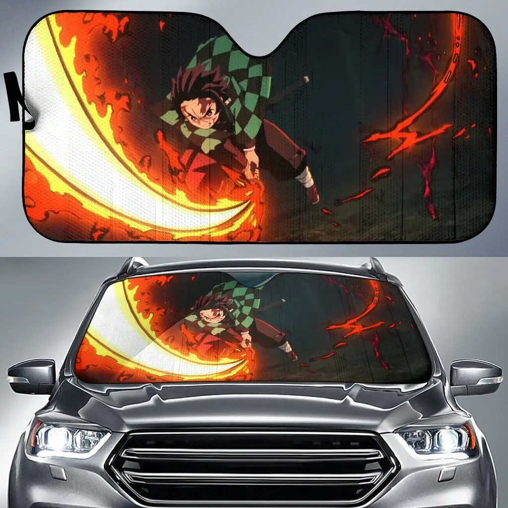 

Demon Slayer Dance Of The Fire God Car Sun Shades Anime T042020