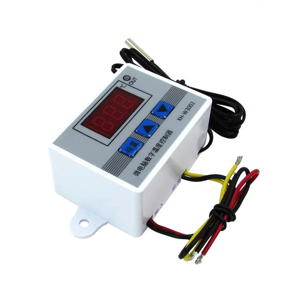 

12V/24V/220V XH-W3002 ABS Digital Temperature Controller Switch With 1M Waterproof Probe LCD Display