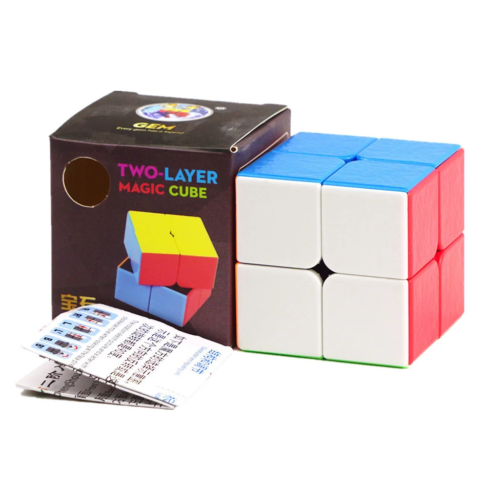 

SHENGSHOU 2x2x2 магический скоростной куб Карманный кубик-головоломка без наклеек Профессиональный 2x2 скоростной кубик для детей