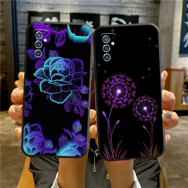 

Stripes Of Flowers Phone Case For Samsung M51 M10 M12 M31 M11 M31S M30S M32 M30 M51 M52 5G M22 M20 Aioy Funda Mirror Cartoon