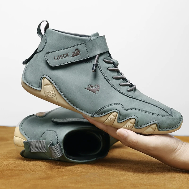 

Men Leather Shoes Casual Sneaker Free Shipping Winter Luxury Brand Sports Shoes Lace-up Ankle Boots Waterproof Motorcycle Boots