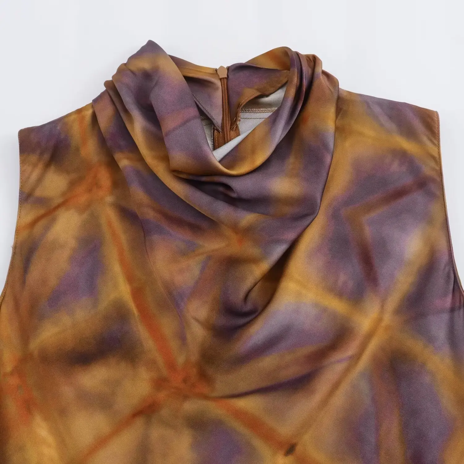 Женский винтажный Топ Без Рукавов TRAFZA элегантный топ с многоярусным вырезом и