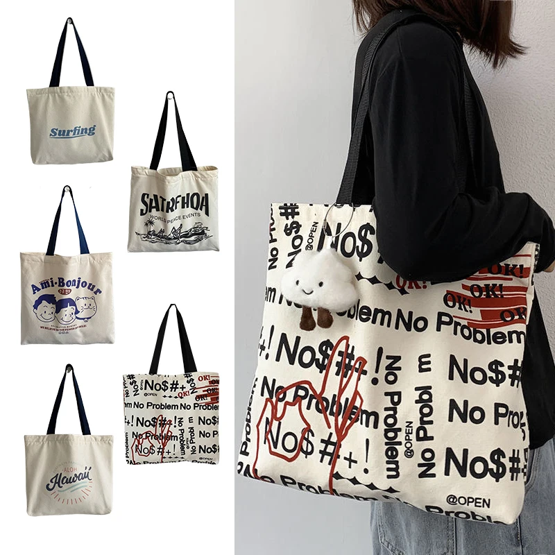 Холщовая Сумка женская сумка через плечо сумка-тоут с французским принтом