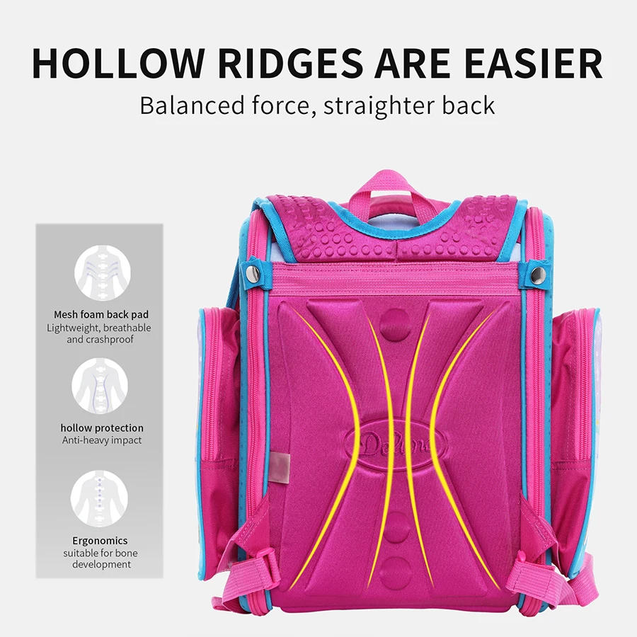 Girls Cartoon Mermaid Princess Print Orthopedic School Bags Kids Satchel Backpack Grade 1-3 Schoolbag knapsack Sac Mochila