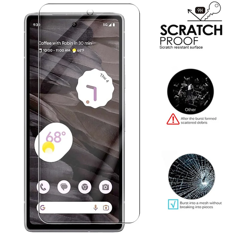 2 шт. Защитное стекло для смартфонов Google Pixel 7A диагональ экрана 6 1 дюйма