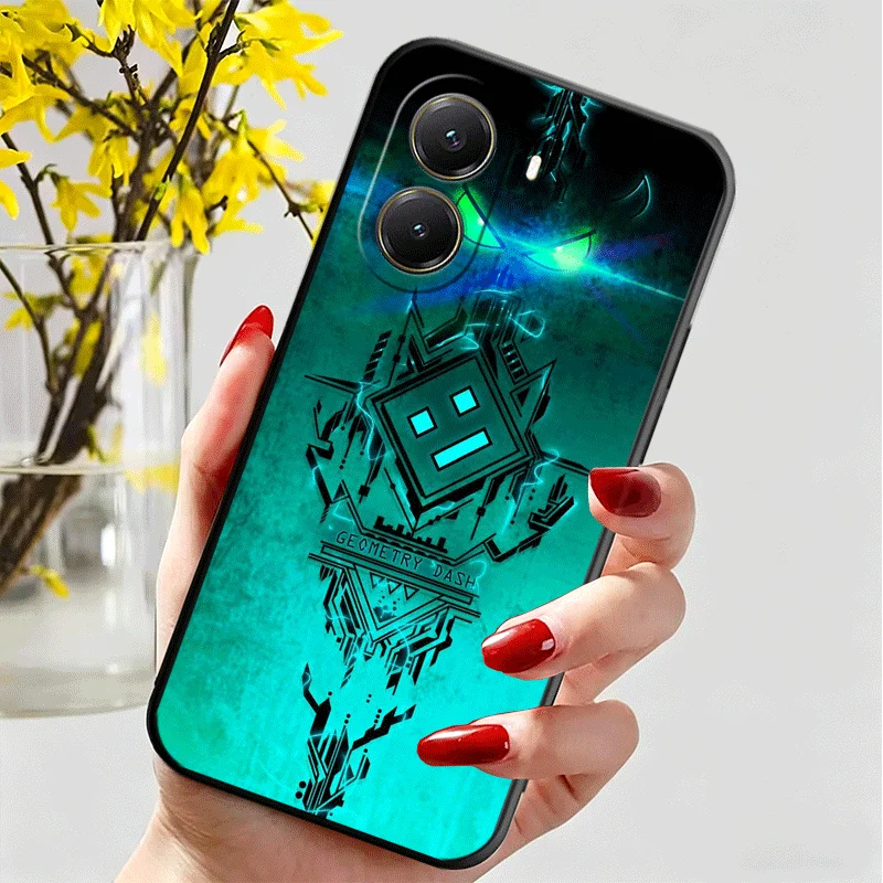 Фото Мягкий силиконовый чехол для телефона Xiaomi Poco M8 F8 X8 Pro Max Geometry Dash Game Shell X7 F7 M7 X6 X5 Redmi 15C 15A X4 X3 M6 M5S №4