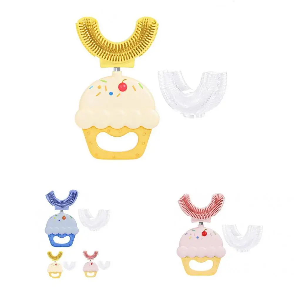 

Bite-resistant Silicone U-shaped Kids Whitening Toothbrush for Travel
