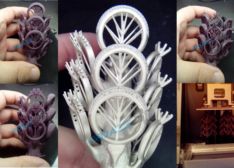Совместимый 3D-принтер Castable Resins Dazzle Dazz3D L120 Pro для результатов литья по металлу