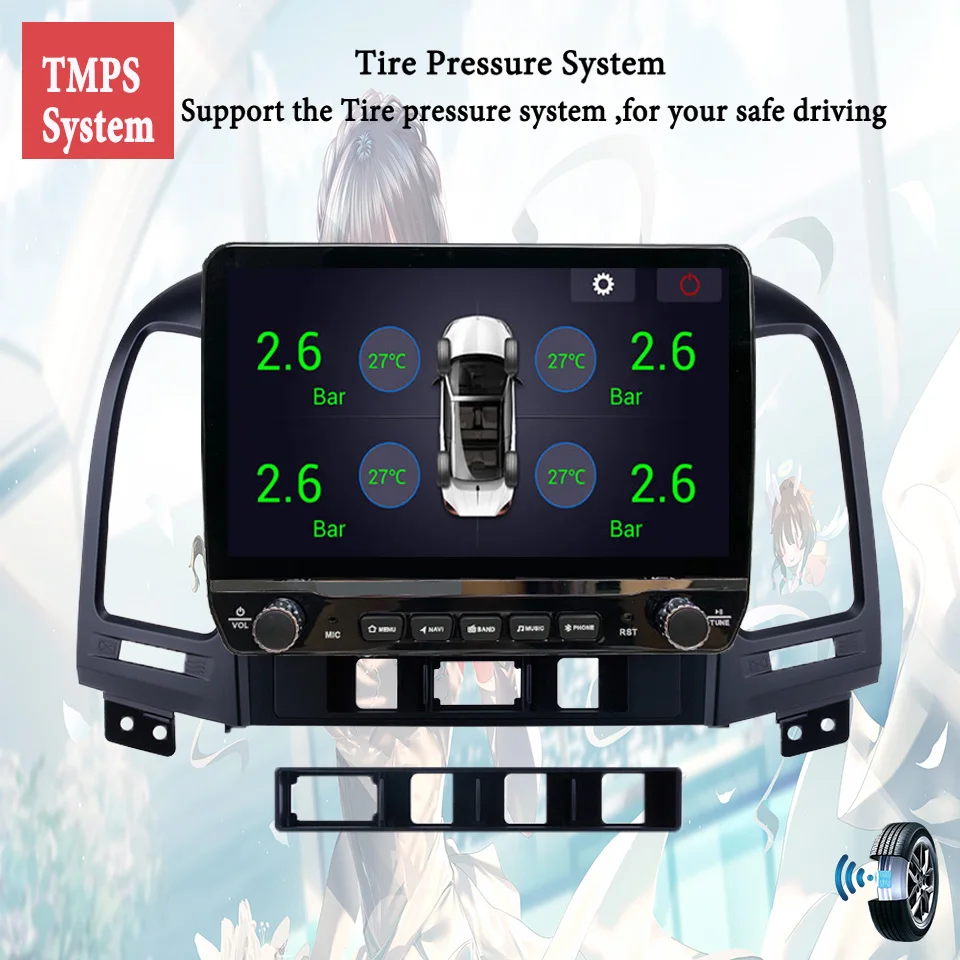 Автомобильный радиоприемник для Hyundai Santa Fe 2006 2007 2009 2011 автомобильный