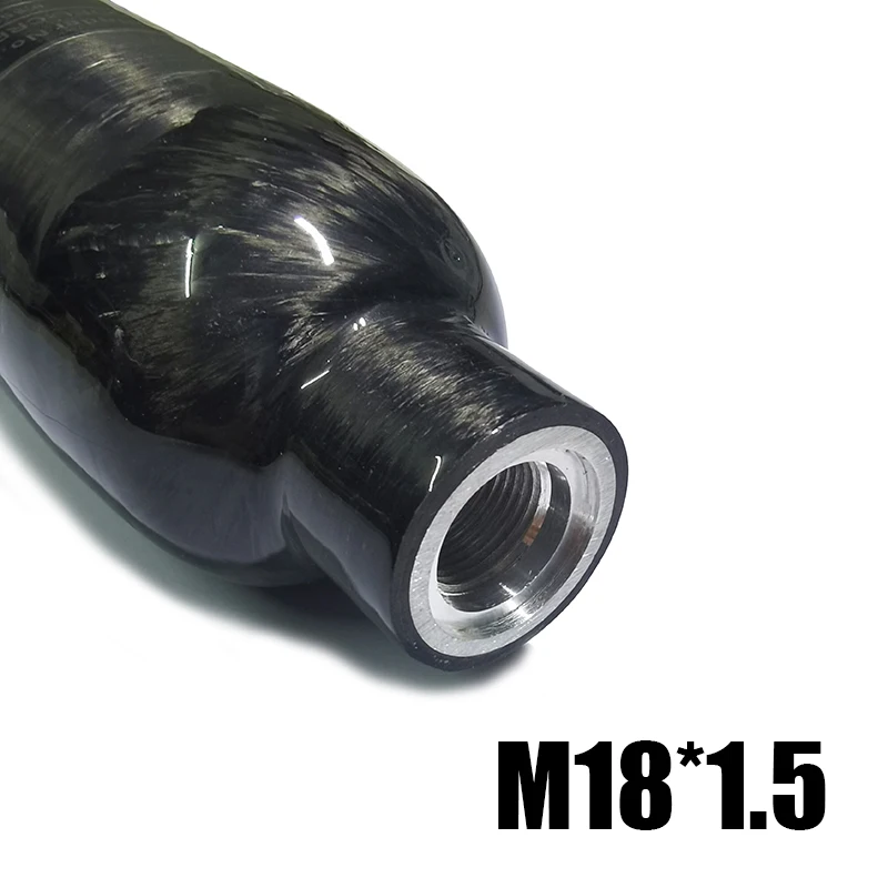 Цилиндр бака из углеродного волокна M18 * 1 5 300bar/30MPa/4500psi 0.5L HPA бутылка с клапаном