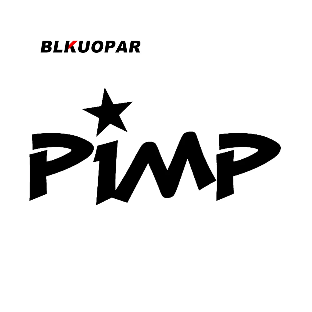 

BLKUOPAR Pimp Star Font Car Sticker Sunscreen Waterproof Fashionable Decals Creative Original Funny Personality Car Decoration