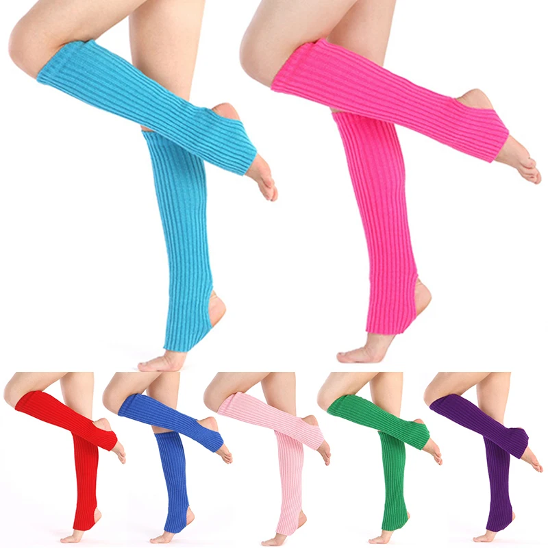 

1 Pair Soft Knitted Leg Cover Body Cover Yoga Socks Dance Leggings Exercising Leg Hose Warmers Female Sports Protection Socks