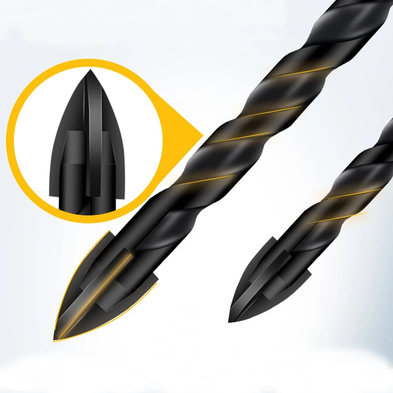 

Size 3/4/5/6/8/10/12 Mm Glass Opener Concrete Glass Hole Bits Drill Drill Ceramic Triangle Hex Bits Cross Alloy Tile Bits