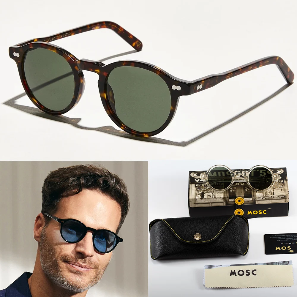 

TOP Quality Johnny Depp Classic Small Round Miltzen Sunglasses Men Women Retro Acetate Frame sun Glasses Oculos de sol