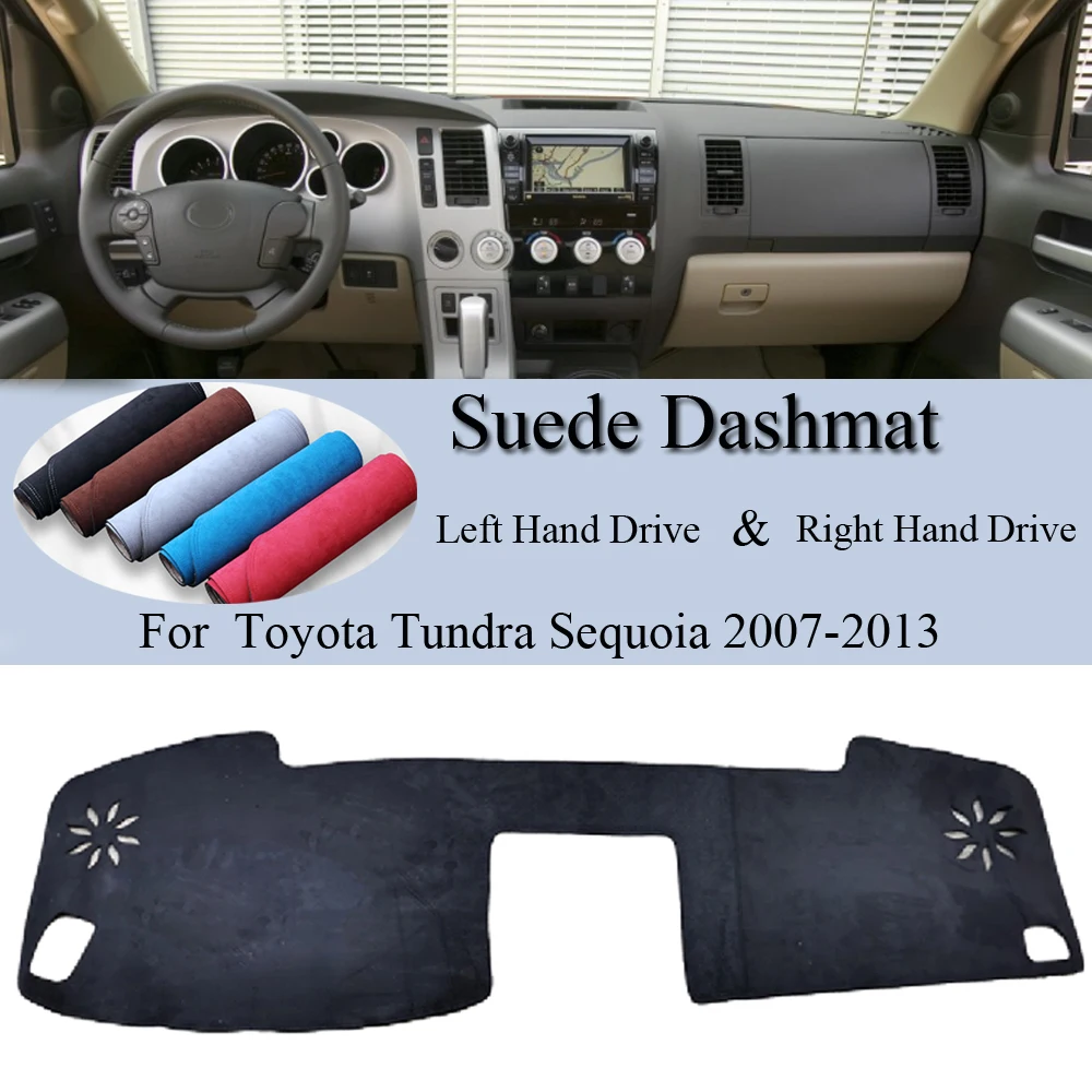 

For Toyota Tundra Sequoia 2007 2008 2009 2011 2012 2013 Suede Leather Dashmat Dash Mat Cover Dashboard Pad Carpet Car Accessory