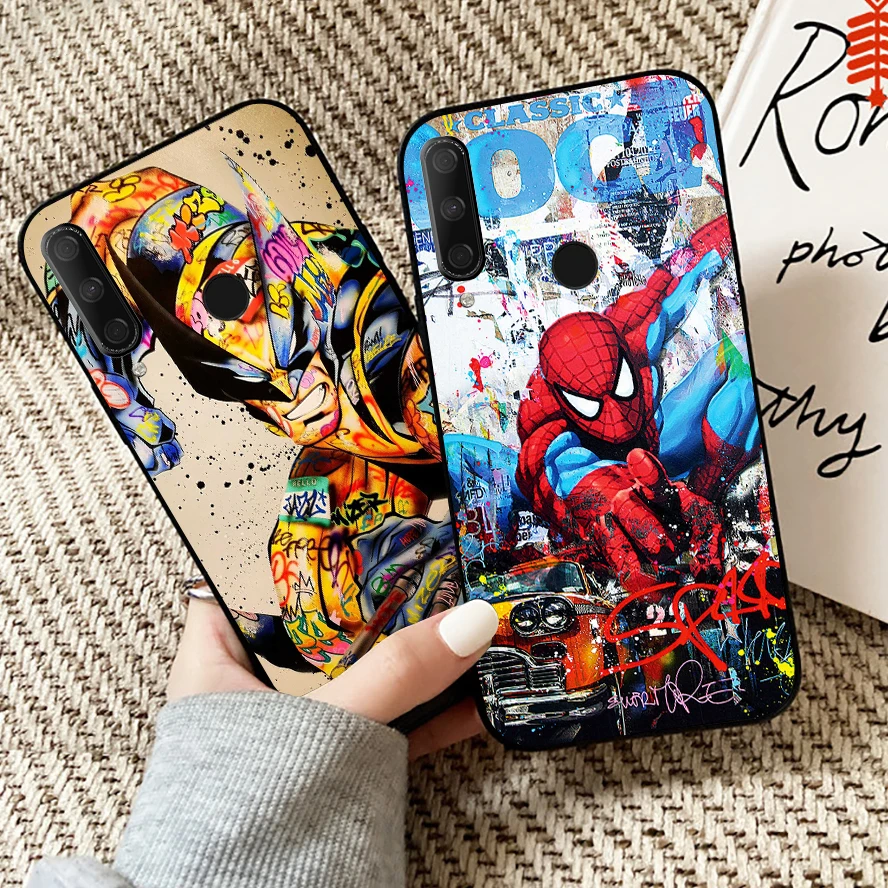 

Marvel Street Graffiti For Huawei Honor 9X 8X Pro For Honor 10X Lite Phone Case TPU Carcasa Back Silicone Cover Soft Funda
