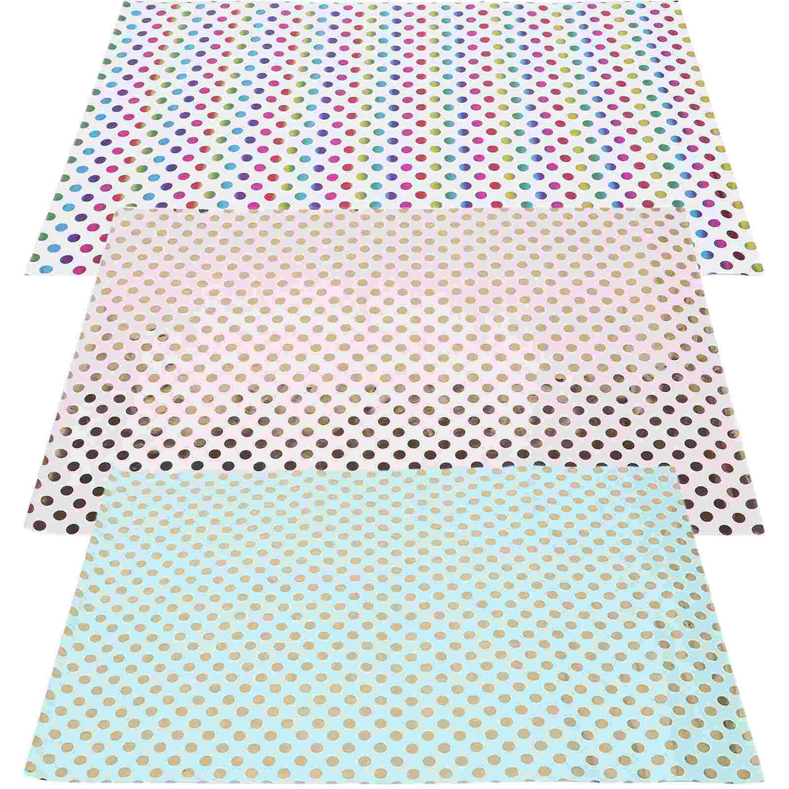 

3Pcs Gift Wrapping Paper Rolls Dots Printing Gift Paper Decorative Gift DIY Packing Paper Decors