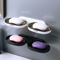 wall mounted soap dish for home double layer storage box for toilet and kitchen removable soap holder bathroom accessories