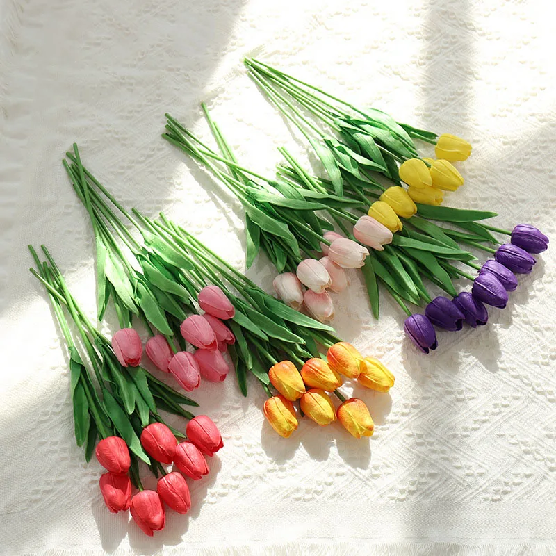 

New Short PU Tulip Creative Ornament Feeling Simulation Flower