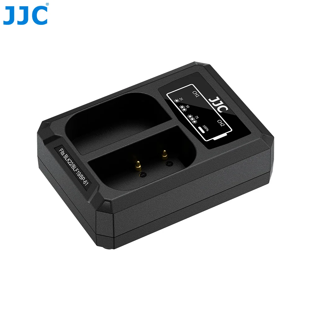 Фото Зарядное устройство JJC DMW-BLF19 DMW-BLK22 USB с двумя слотами для аккумуляторов Panasonic Lumix DC-GH7 GH6 GH5 II GH5S GH5 GH4 GH3 S5 IIX S5 II S5 G9 №2