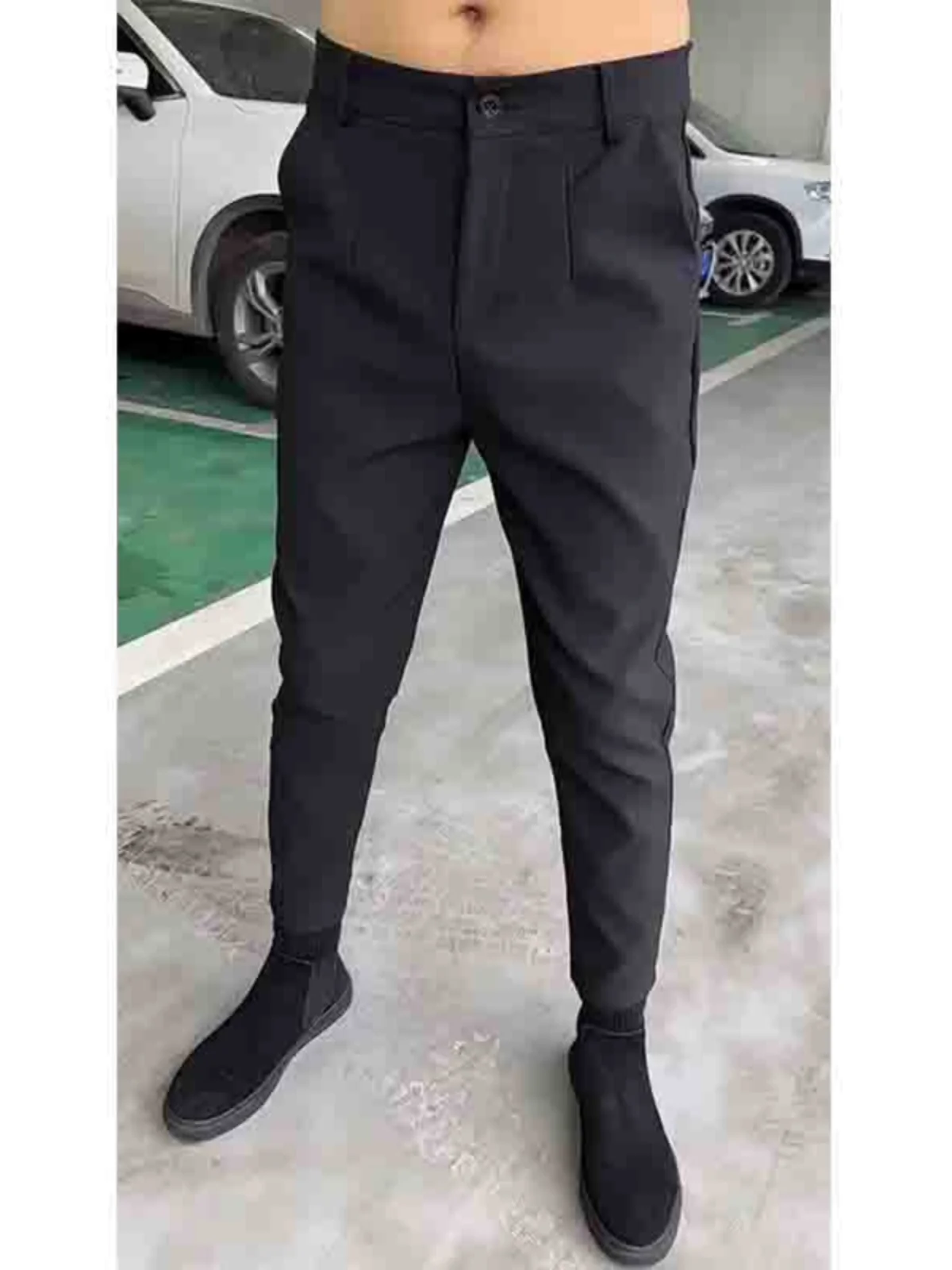 Высококачественные облегающие брюки для мальчиков универсальные черные