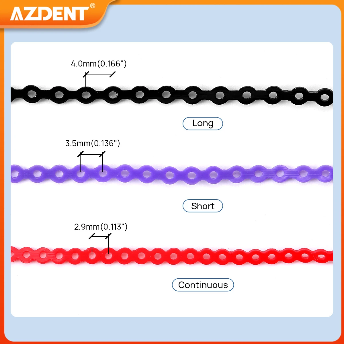 Рисунок 5 - Зубная Ортодонтическая эластичная Силовая цепь AZDENT