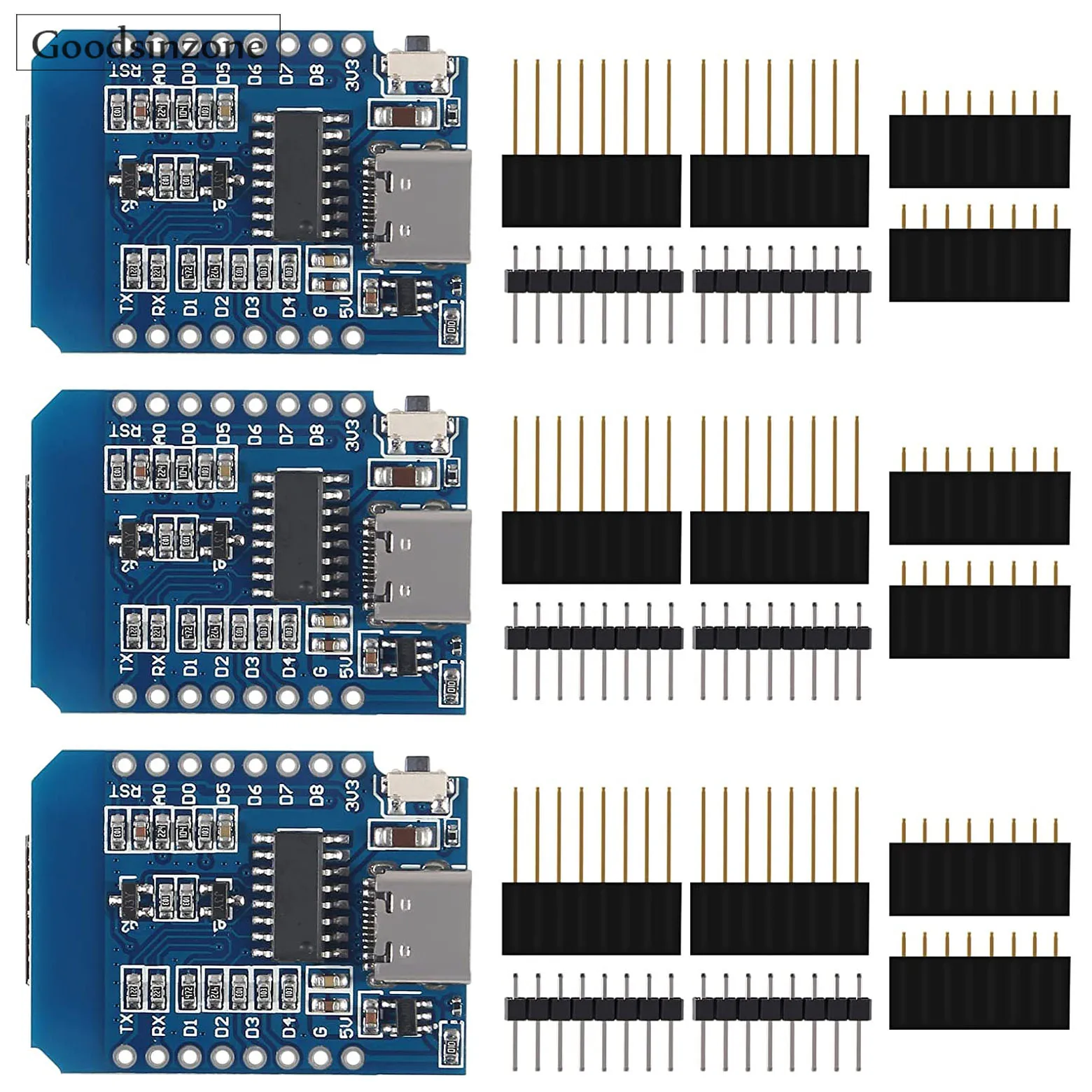 Фото 3 шт. Type-C USB D1 Mini WiFi Dev Board, Mini NodeMcu Lua 4 Мбайт WLAN WiFi Интернет-плата ESP8266 ESP-12F для Arduino №1