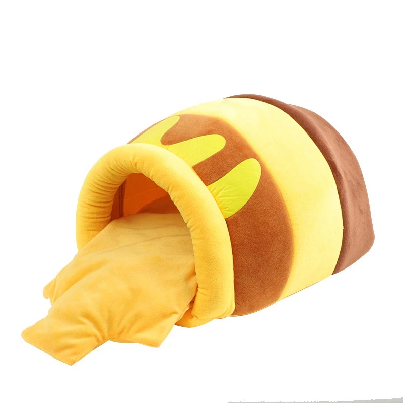 

SEWS-Pet Bed Suitable For Kennel House Comfortable Cushion Warm Removable And Washable Soft Small Dog Kennel