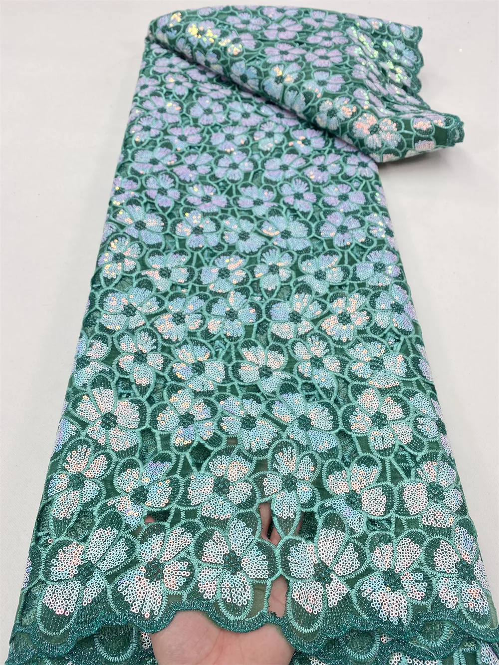 Нигерийская кружевная ткань NI.AI 2022 высокого качества с пайетками, золотой вышивкой, африканским бархатом XY3687B.