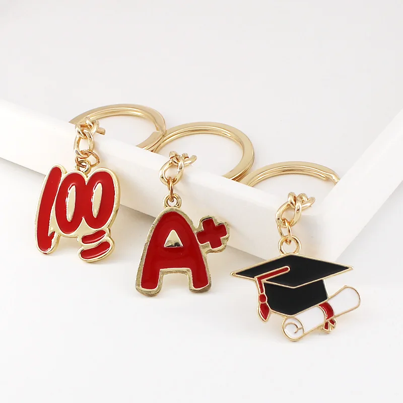 

Graduation Cap, Graduate Dress KeyChain Handmade DIY KeyRing Women Man Accessories Jewelry Bag Pendant Family Gift
