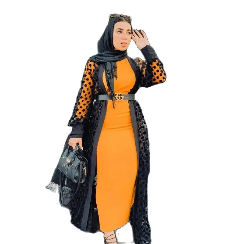 

Abaya Dubai Kaftan Hijab Islam Clothing Muslim Kimono Cardigan Caftan Abayas For Women Turkish Chiffon Ramadan Eid