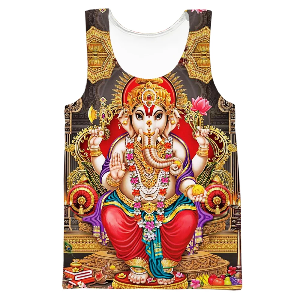 

CLOOCL Ganesha Tank Tops 3D All Over Printed Vest Fashion Harajuku Mens Clothing for Streetwear Mens Clothing Dropshipping