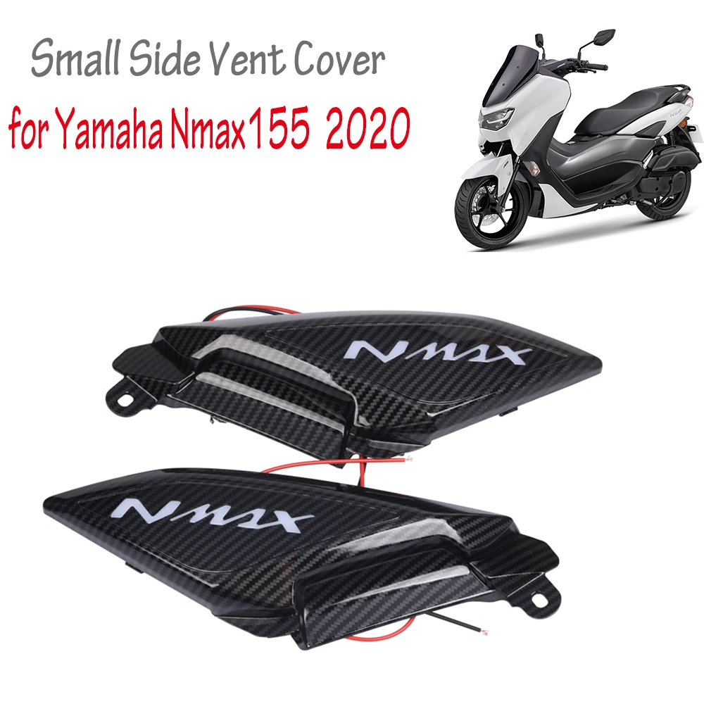 For Yamaha Nmax155 Nmax 155 125 NMAX125 2020 2021 Motorcycle Rear Small Side Cover with Light Decorative Cap Carbon Fiber
