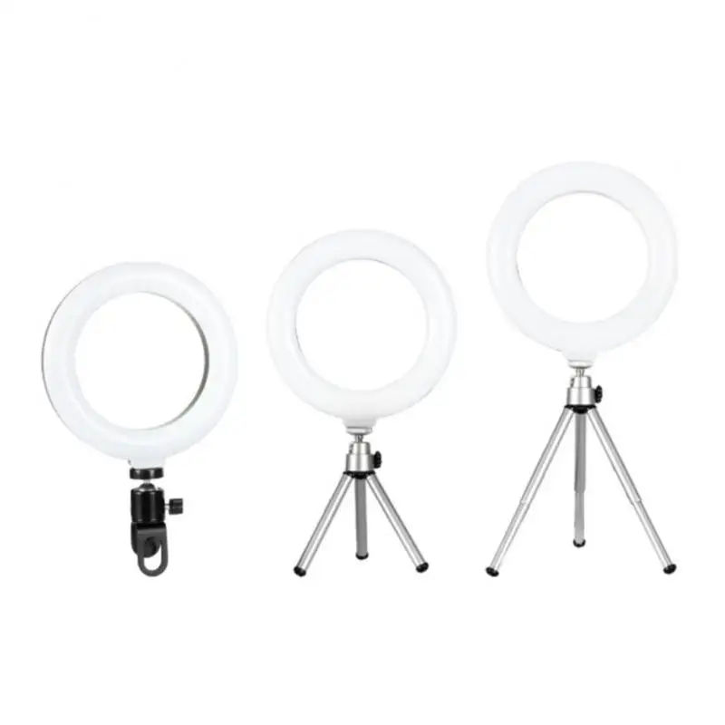 

Three Lighting Modes Ring Light 10 Levels Brightness 360 Degrees Rotate Usb Charge Selfie Led Lamp Universal Conference Lamp