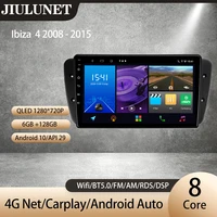 jiulunet for seat ibiza 6j iv 4 2008 2015 carplay car radio ai voice multimedia video player gps navigation android