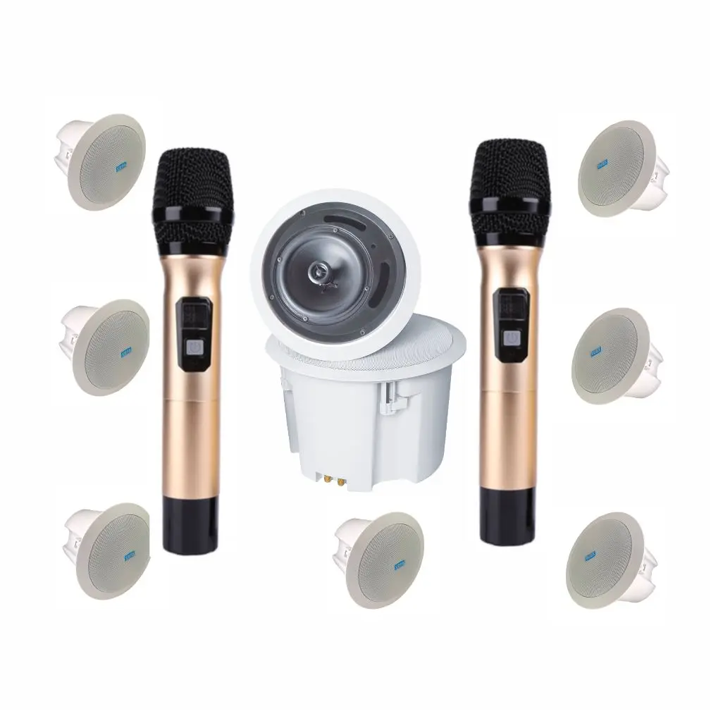 

5.1/7.1 Wireless karaoke speaker home theater system. With BLU and WIFI. Contains 7 Surround Sounds and 1 Bass.