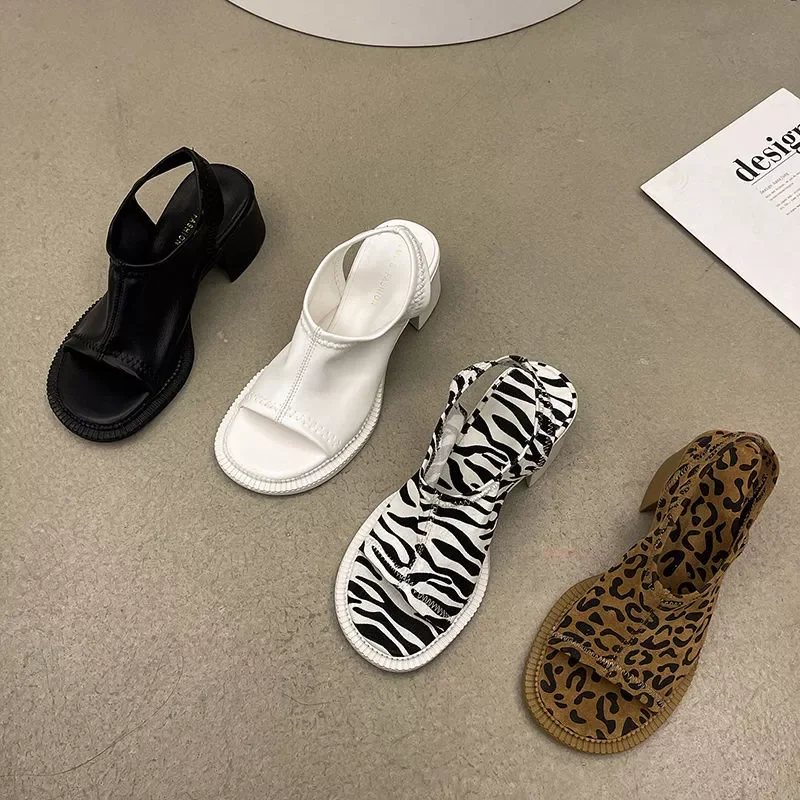 

2022NEW Sexy Square Toe Slip on Clear Heel Transparent PVC Sandals Women High Heels Shoes L Female Fashion Zapatos De Mujer Taco