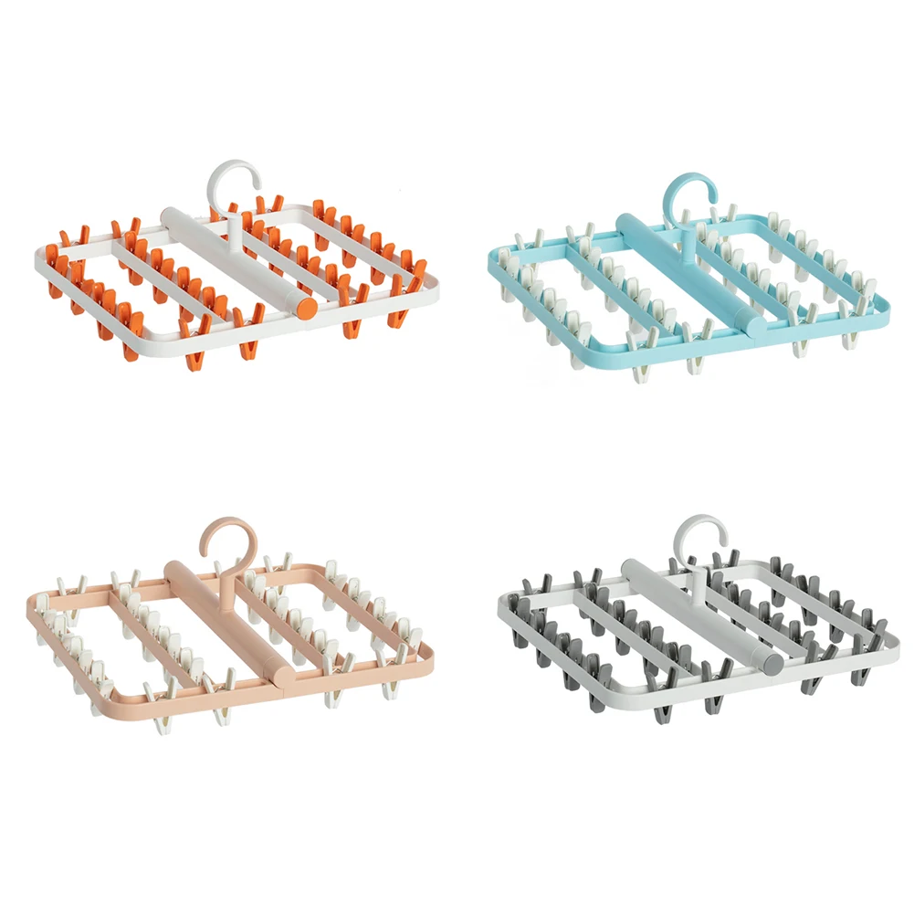 

1pc Foldable Drying Racks For Underwear Socks Pantyhose Clothes Hanger Holder For Balcony Bathroom