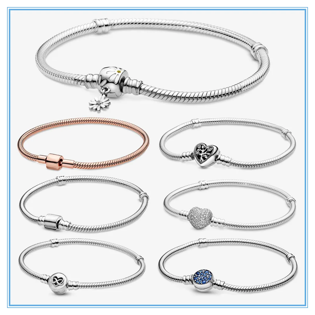 

Женский браслет из серебра 100% пробы, с бусинами