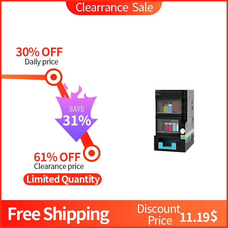 BZB MOC 64913 интеллектуальная цветная коробка конфет-головоломка торговый автомат