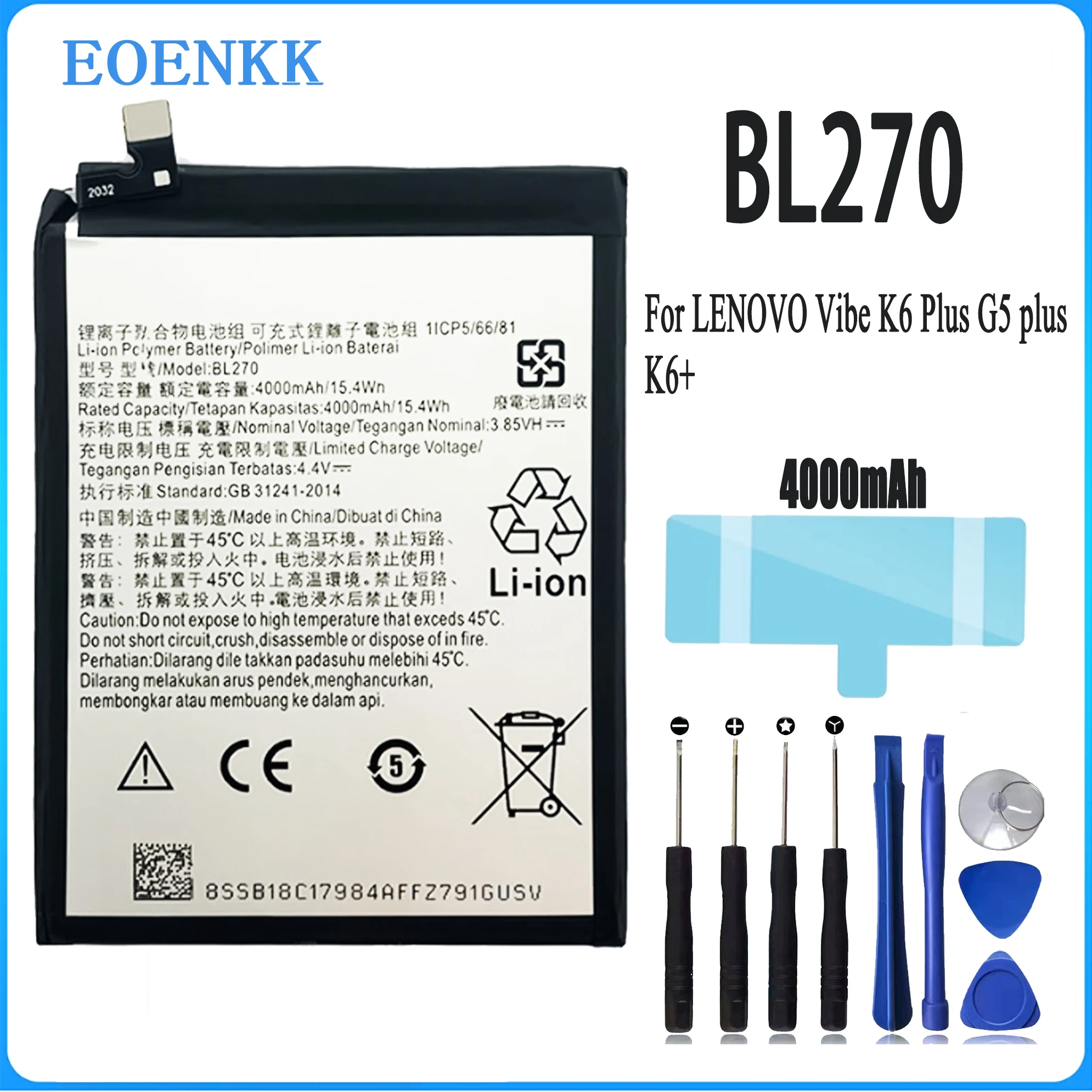 BL270 Battery For LENOVO G6Play G6 PLAY XT1944 XT1944-3 K53A48 Repair Part Original Capacity Mobile Phone Batteries Bateria