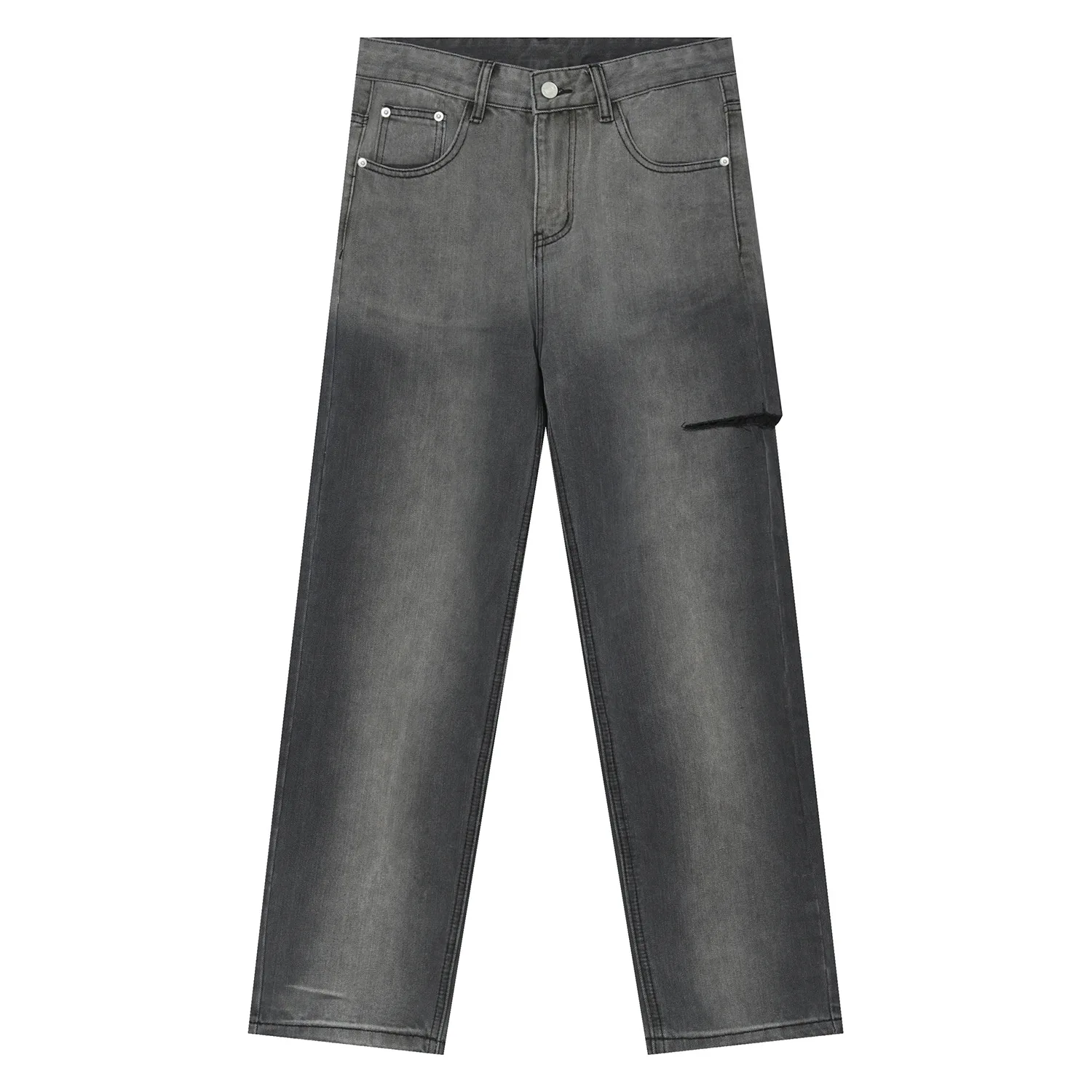 Men's Jeans Men's Trousers Tie-dye Gradient Side Holes Streetwear Men's Clothing Denim Men's Loose Jeans Y2k Clothes Men Jeans