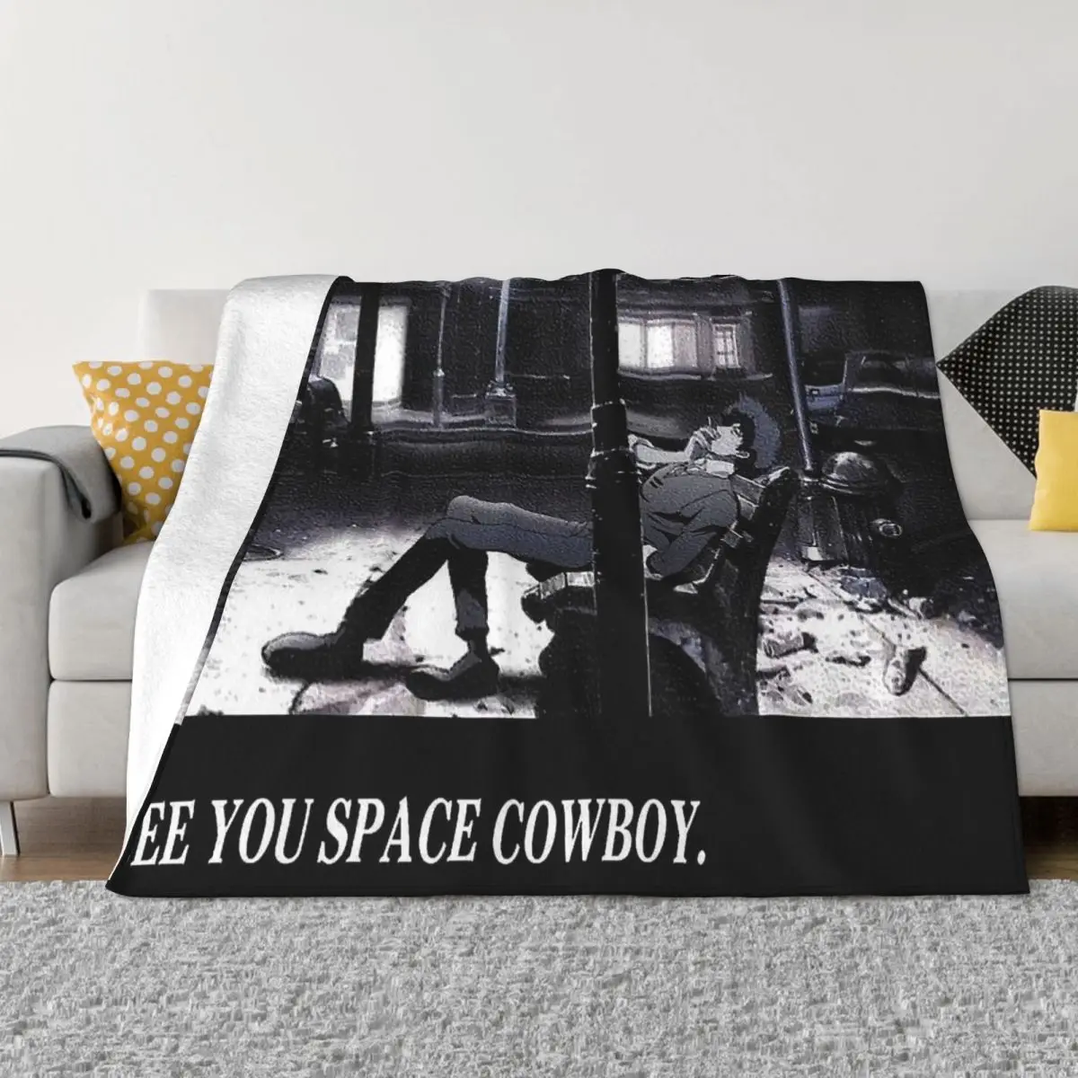 

Cowboy Bebop Spike Spiegel Faye Valentine Anime See You Space Portable Warm Throw Blankets for Bedding Travel