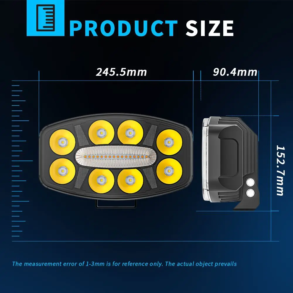 Противотуманные фары 10 дюймов 70 Вт 12 В для дальнего света лампы грузовика прицепа