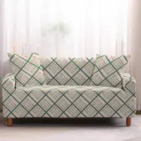 English Letter Grid Modern Fashion Simple Style Sofa Cover Sofa Slipcover for Women Men Gift Washable Furniture Decor Protector