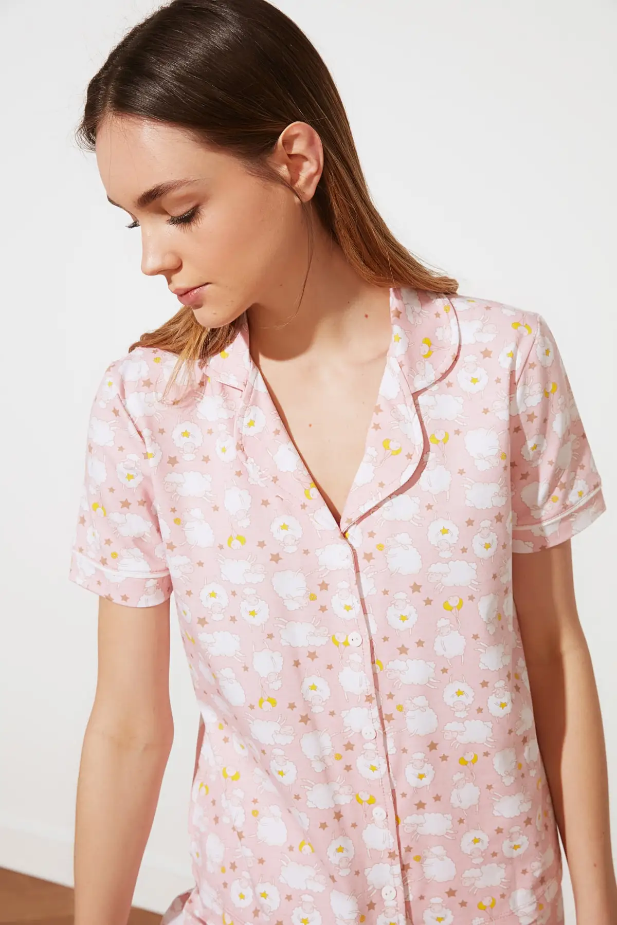 

Trendyol With Lamb Pattern Knitted Pajamas Set THMSS21PT0138