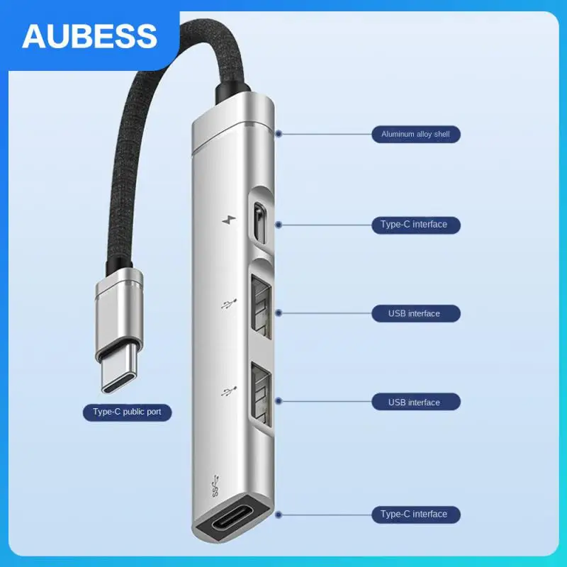 

Aluminum Alloy Computer Hub Support Otg High Speed Transmission Computer Extender Multifunctional Support Pd Charging 5v/3a